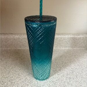Starbucks Jeweled Teal Ombre Cold Cup Tumbler with Straw – 24 oz 2023 Collection